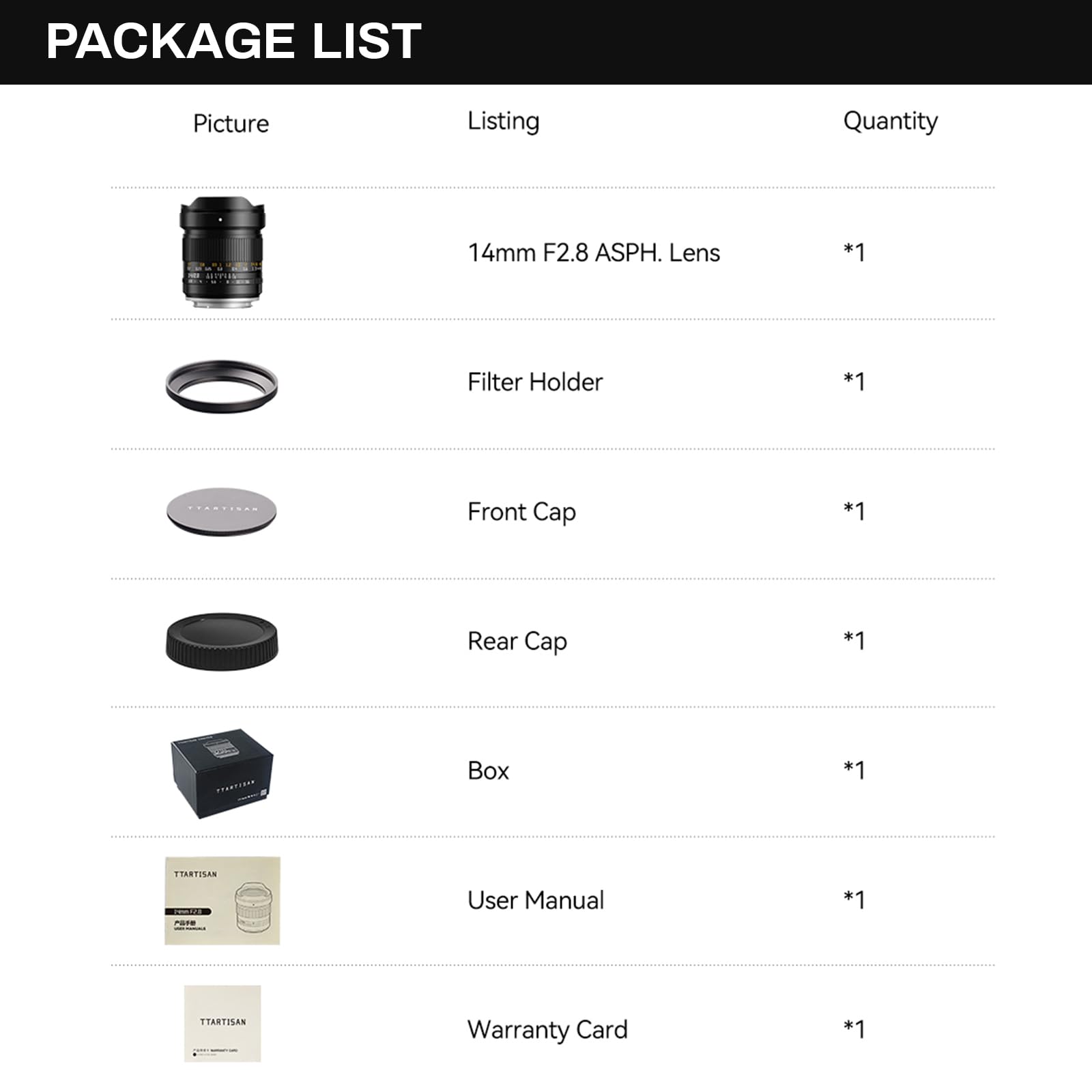 TTARTISAN 14mm F2.8 Vollformat Weitwinkel Objektiv L Mount, 114° Ultraweitwinkelobjektiv mit großer Blende und Manuellem Fokus für L Mount Kamera