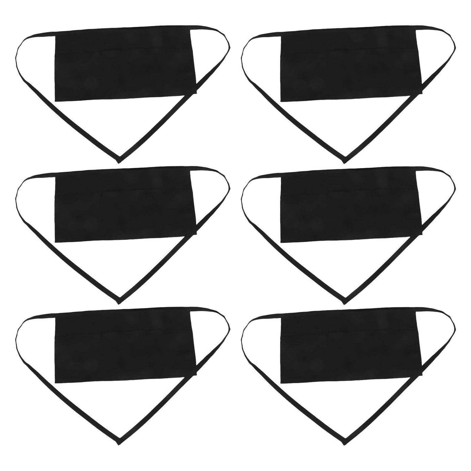 Set 6 Grembiuli da Cameriere in Poliestere con Tasche Ampie, Mezzo Grembiule Corto Regolabile in Vita 30x60 Cm per Ristorante, Bar e Pasticceria Unisex