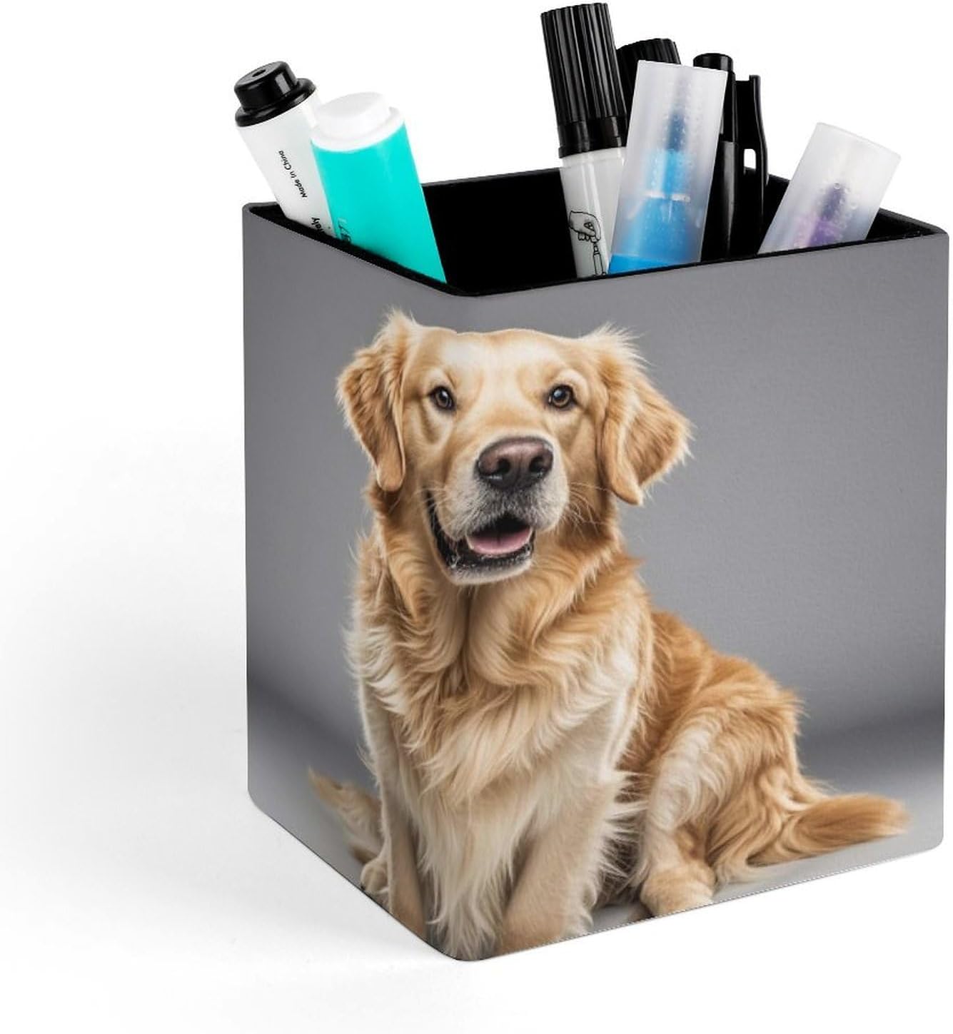 Golden Retriever Pen Holder Office Supplies for Desk Storage