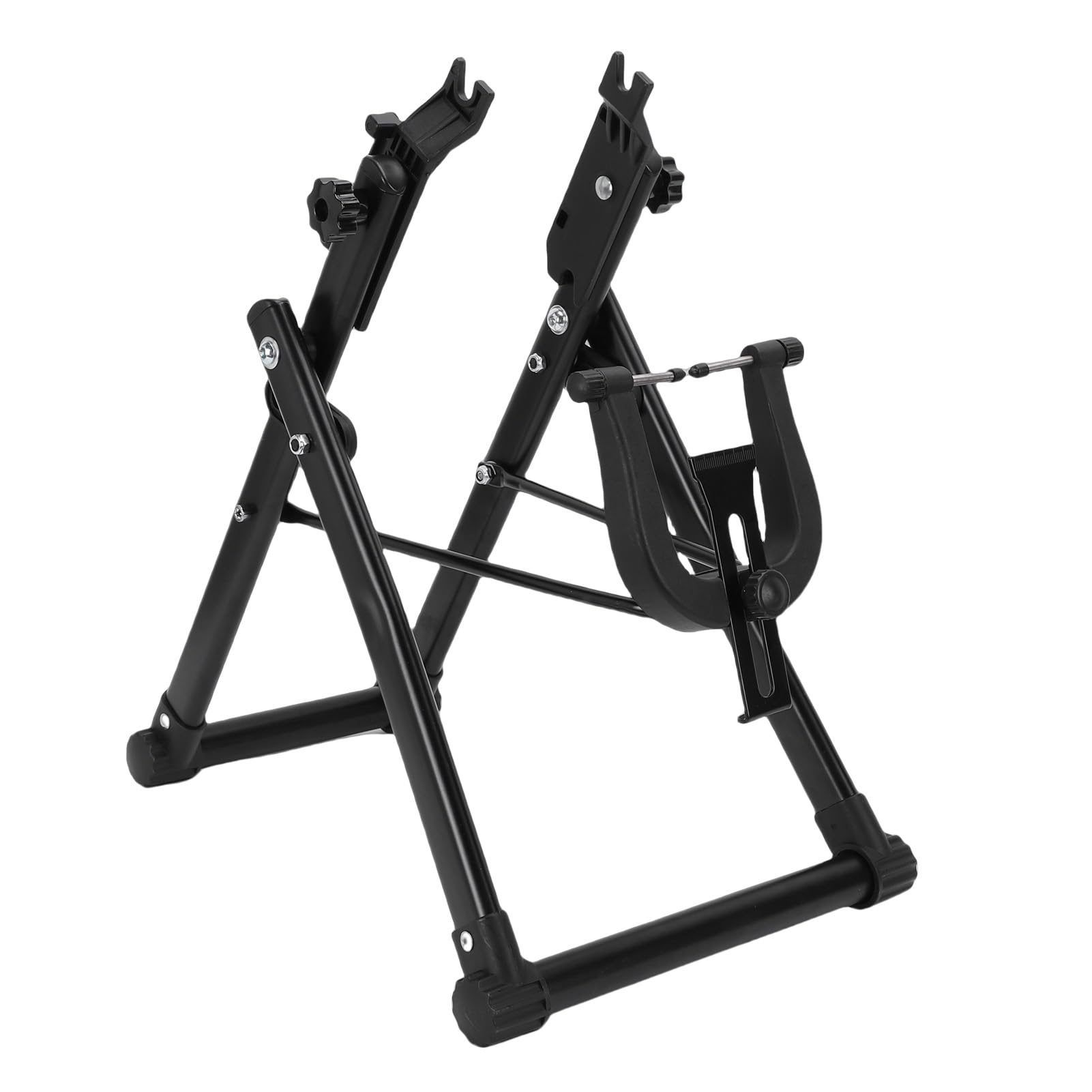 Fahrrad-Laufrad-Zentrierständer, Faltbarer Wartungshalter aus Kohlenstoffstahl für 16- Bis 29-Zoll-Räder, Ideal für Reparaturen an Mountainbikes und Rennrädern