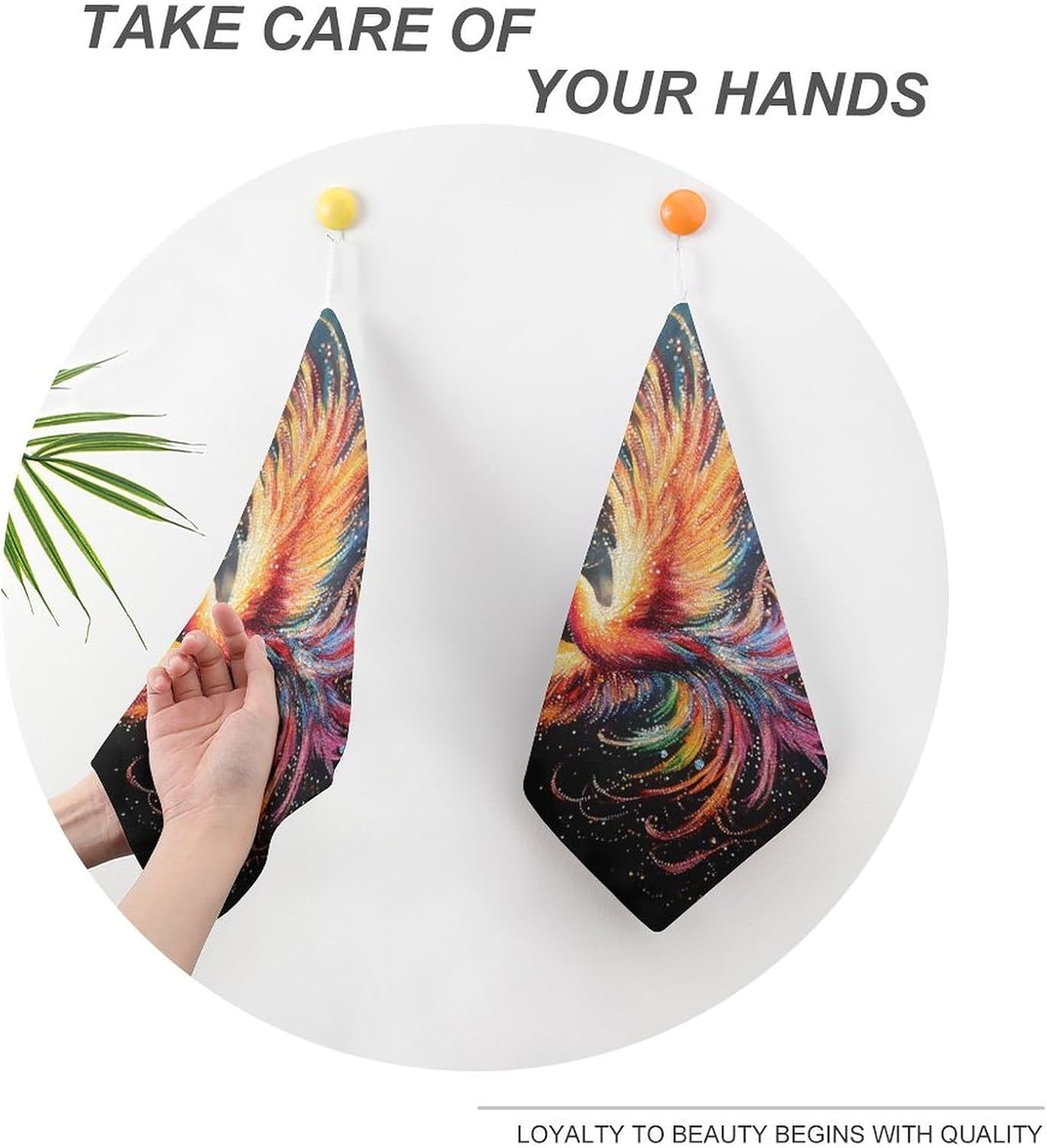 Fire Phoenixs Towel Hand Towels Decorative Towel for Bathroom Kitchen Shower Gym 4PCS