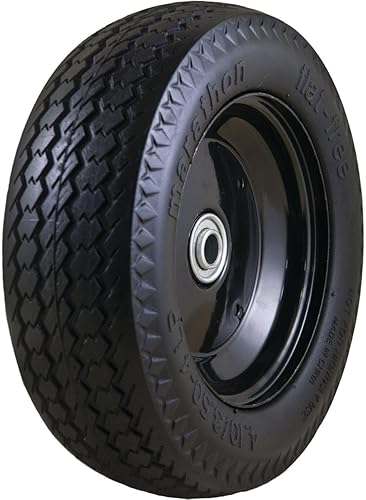 Neumático Marathon Industries 00210con ajuste universal para carretilla de mano, 2.25 pulgadas y longitud del cubo compensada rodamientos de 0.63