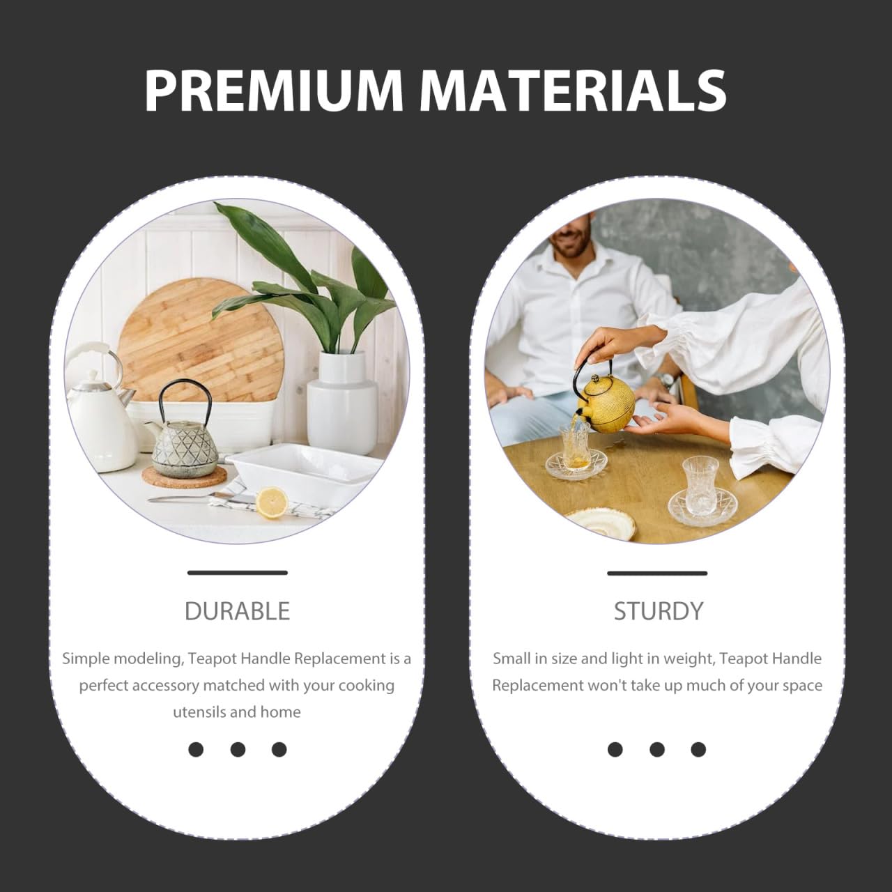 PRETYZOOM 2 Piezas Mango De Tetera Reemplazable De Acero Inoxidable Dorado Asa Japonesa ErgonóMica Para Hervidor Accesorios Para Uso DoméStico