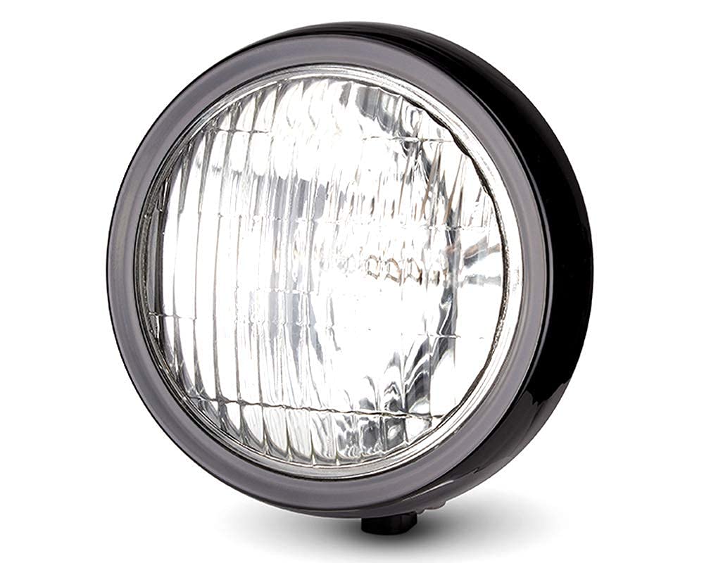5" reflektor motocyklowy - płytka - 12 V 55 W w kolorze czarnym błyszczącym do projektu niestandardowy rower