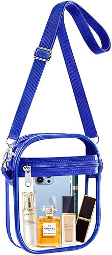 Miniatura 1 de Fibrdoo Clear Crossbody Purse Bag, Clear Bag Stadium Approved with Front Pocket for Concerts Sports Festivals