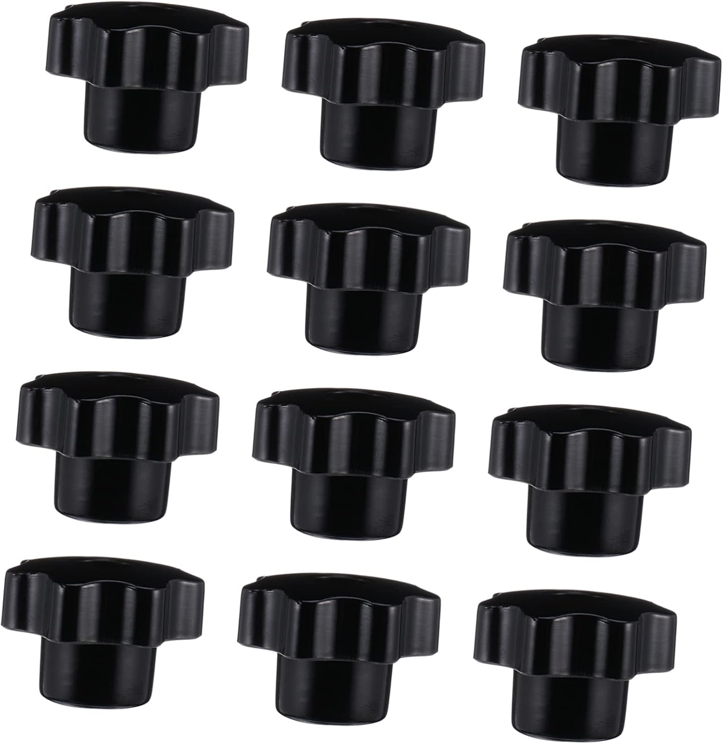 Gatuida 12pcs Star Knobs Assortment Plastic Threaded Hand Clamping Knobs for Easy Grip Machine Tools and Equipment Fit for Various Applications