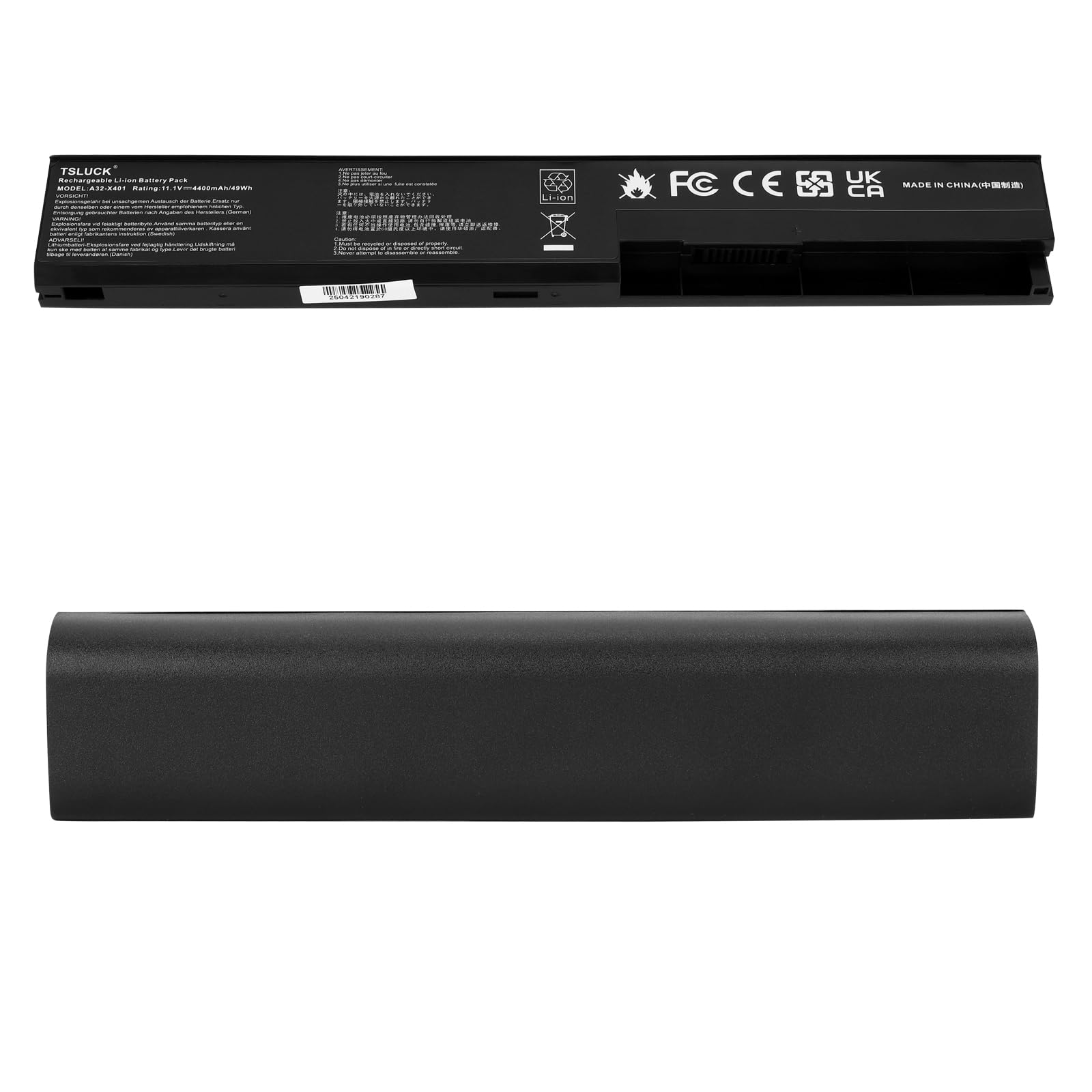 Batteria Sostitutiva Per Laptop Asus, 11.1V 5200mAh, Li-ion, Compatibile Con Modelli X301, X401, X501, F301 E Serie A31/A32/A41/A42-X401
