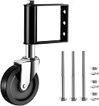 Ronlap Gate Roues pour porte en bois, Casteuse à ressort lourd pour porte à bascule de tubes en métal de bois, Petite roue de support de porte de clôture avec plaque de montage universelle, 220 Capacité Lbs, 4 Poches noires