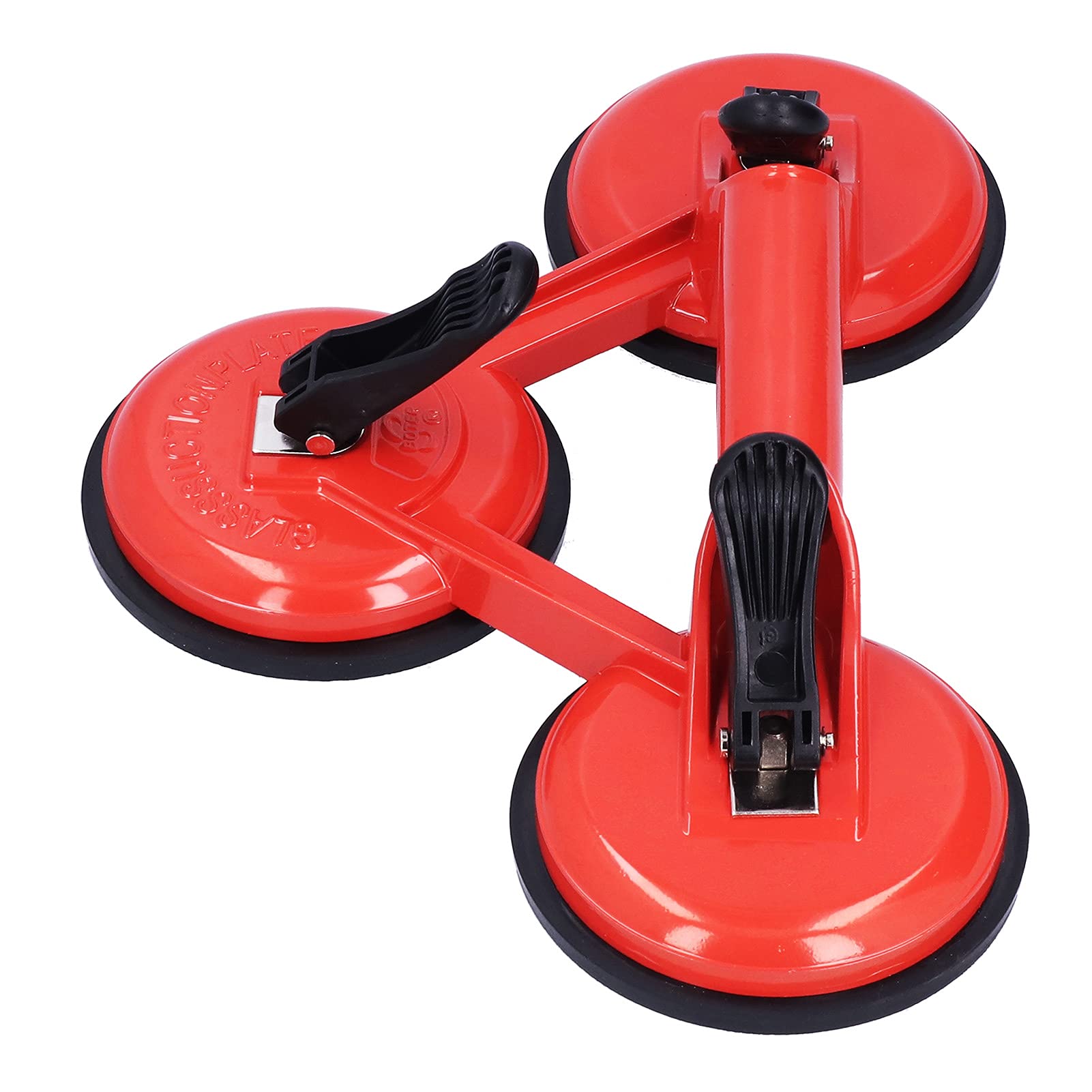 3 Cup Glass Lifter, Vacuum Suction Cup, Triple Suction Cups Aluminium Alloy Tile Suction Cup Lifter for Garden Carpentry Moving