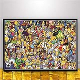 poster simpsons characters Material: lona Material del núcleo: lona Estilo: simple y moderno.