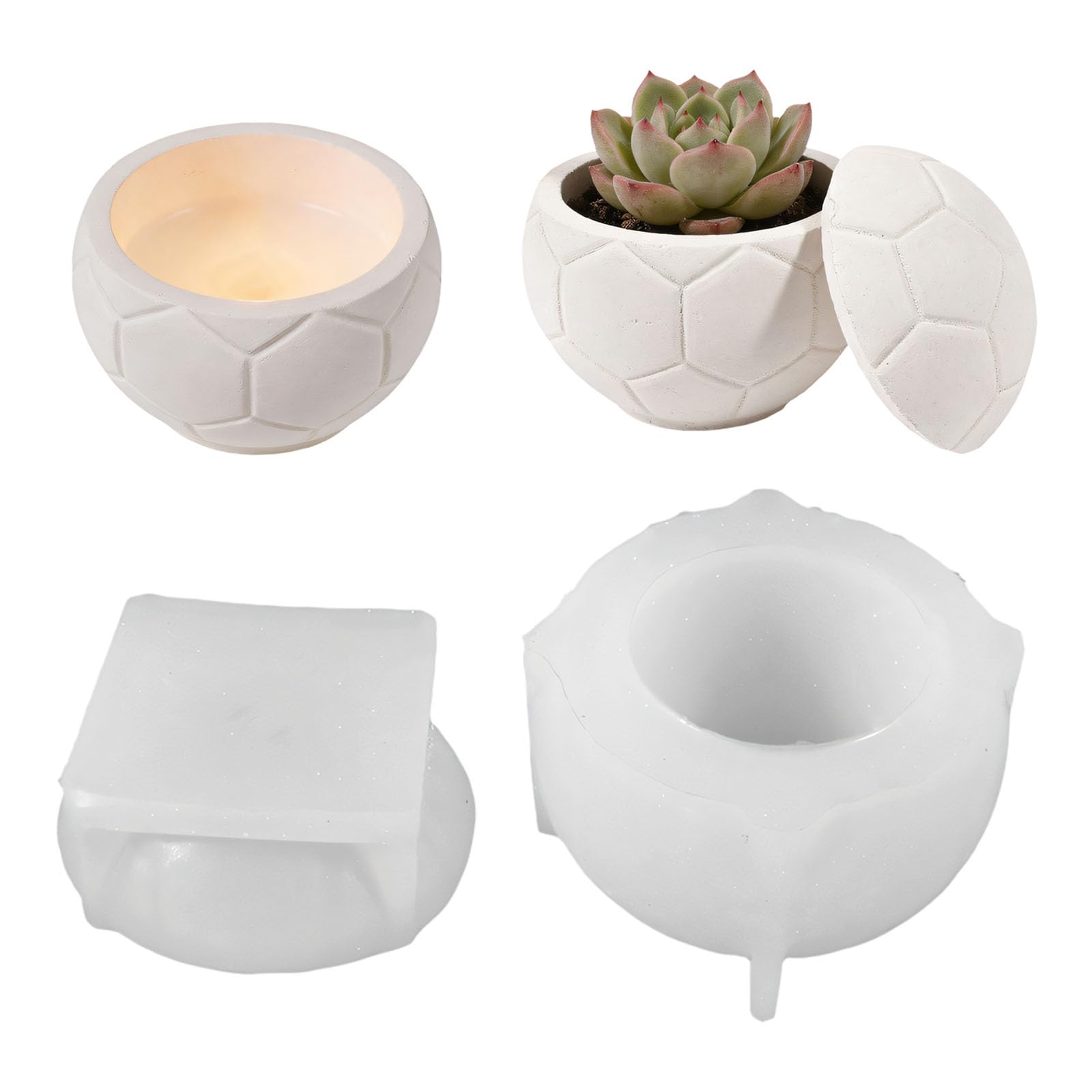 Hsyzygian Shape Silicone Flowerpot Molds for Cup Storage Box Concrete Planter Making Cast