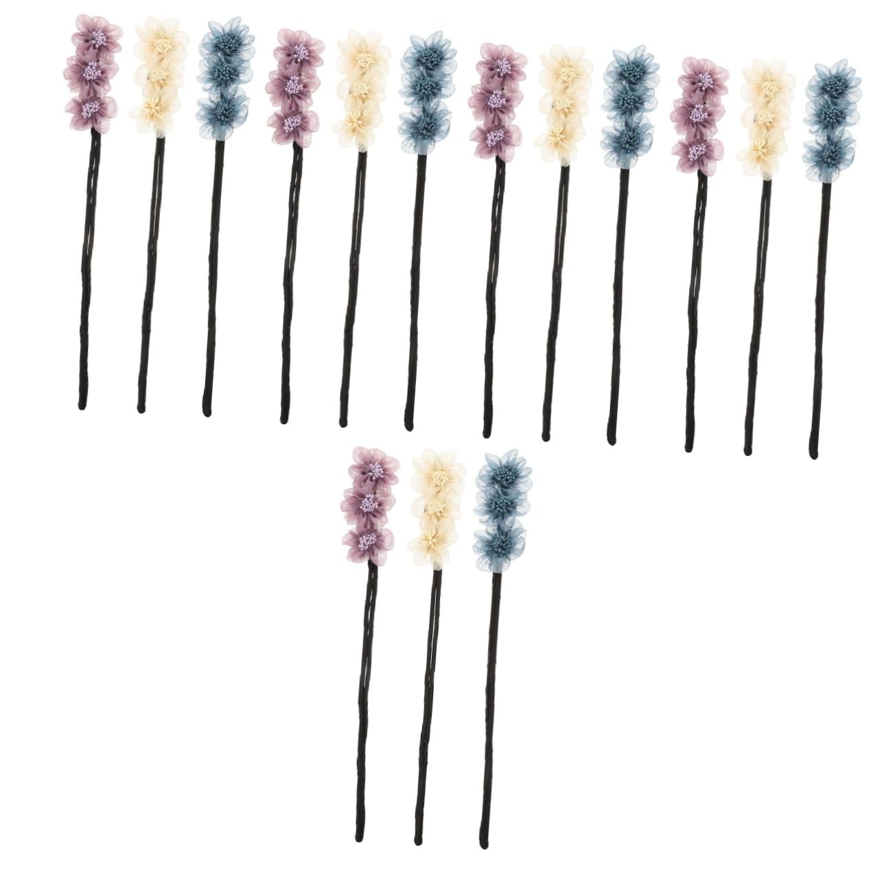 Healeved 15stücke Teiliges Dekorative Blumen Haarknoten-maker Einfach Zu Verwendende Haarstyling-haaraccessoires Für Schule Partys Und Alltag Leicht Und Langlebig