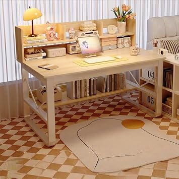 Study Desk, Computer Rack, Simple Work Learning Shelf, Study Desk, Homework Desk, Study Desk, High School Students, Growing Desk, Multifunctional Home Office, Easy Assembly Made of Solid Wood