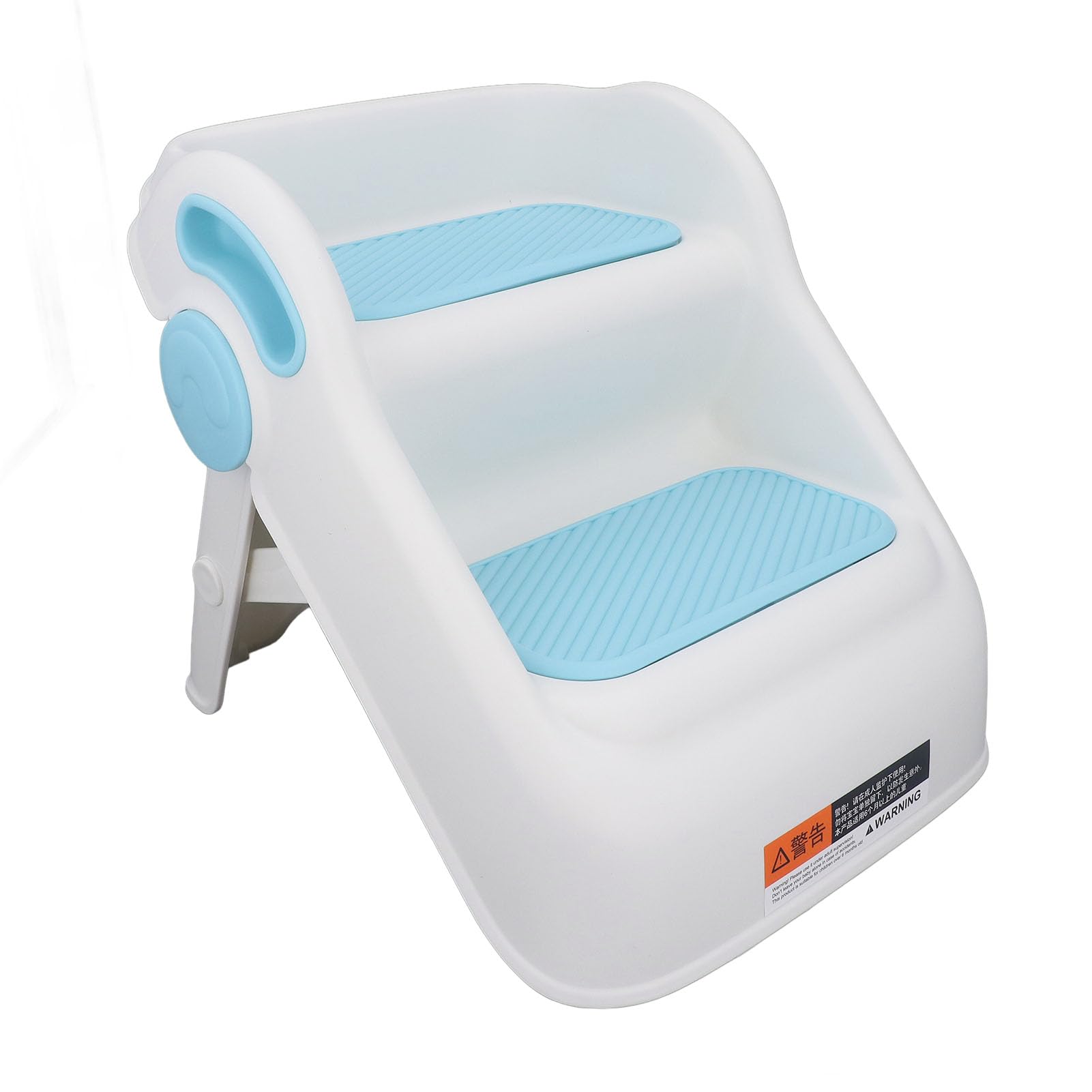 Sgabello con Gradino per Bambini Resistente Poggiapiedi per Bambini a 2 Gradini Design Ergonomico per Bagno Cucina Plastica