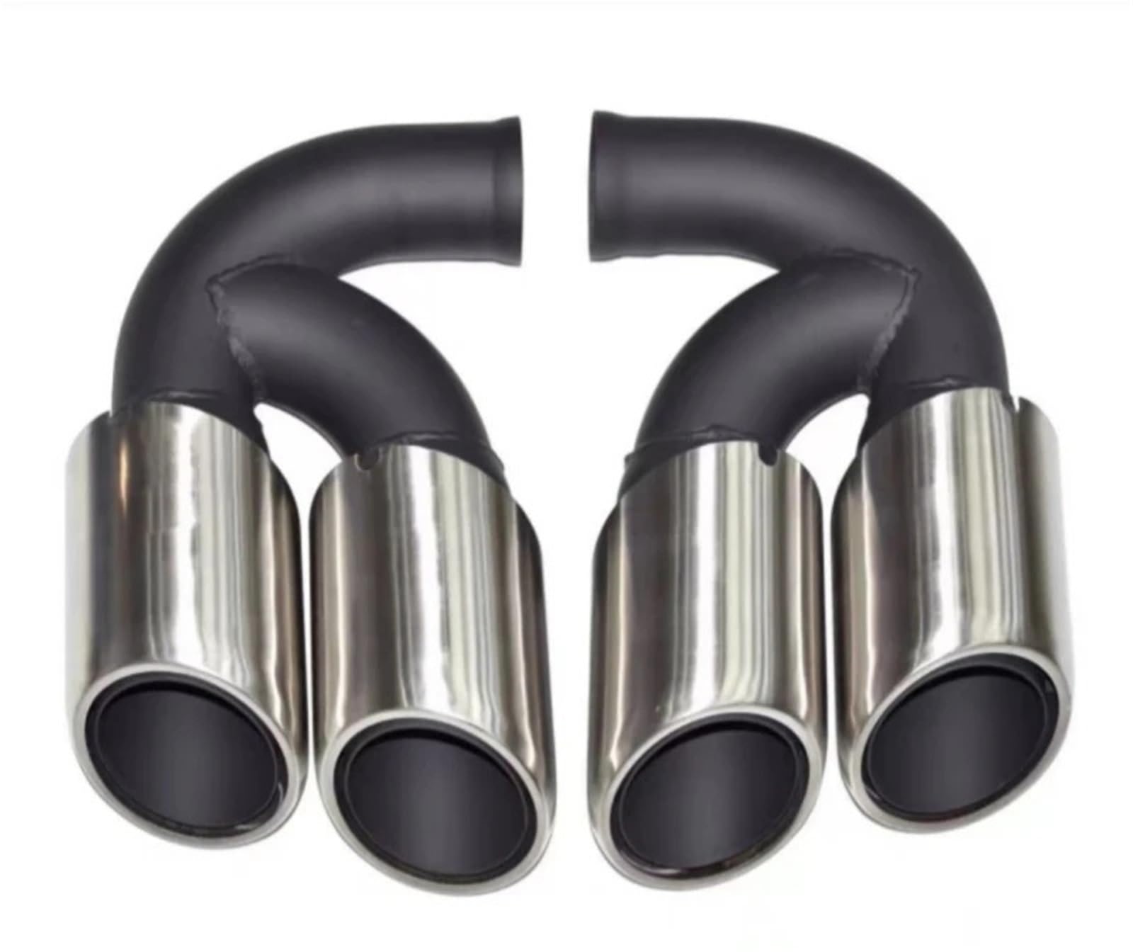 Embout d'échappement voiture court en acier inox brossé 304 pour système arrière