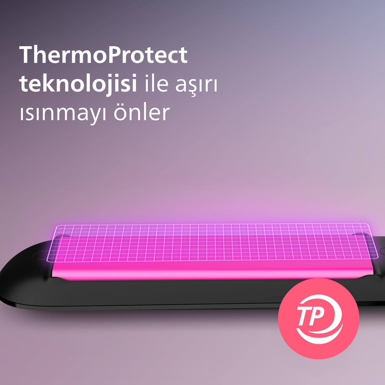 Prostownica Philips Straightcare Essential - Płytki z keratyną - Uniwersalne napięcie - Blokada płytek - 2 ustawienia temperatury - Długie płytki 100 mm - Czas nagrzewania 60 s - BHS375/00