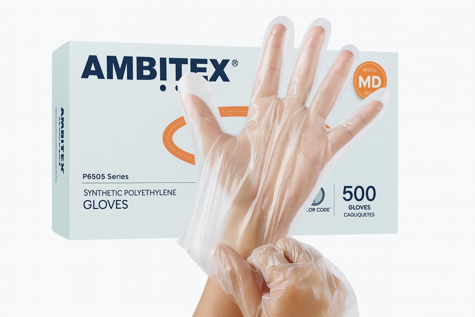 Amazon.com: Ambitex Medium Clear Poly Gloves, Box of 500 : Health