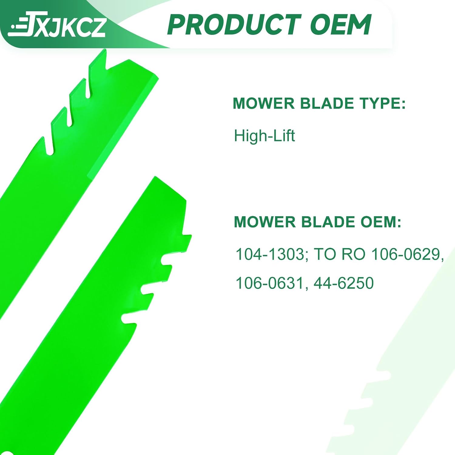 62" Deck Mower Blades Fit for Toro Groundmaster 30555 30562 Z Master Z255 Lawn Mower Replaces OEM 44-6250-03 44-6250 104-1303 106-0629 (Toothed) 3 Pack