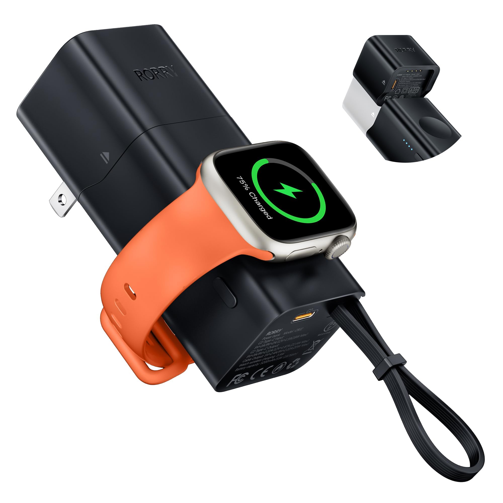Amazon | RORRY【コンセント型モバイルバッテリー・iPhoneとApplewatch 