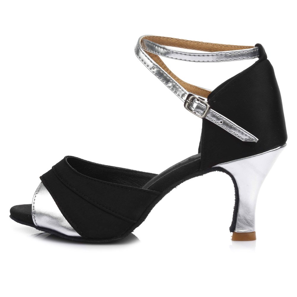 HROYL Women's Standard Latin/Modern/Samba/Chacha Dance Shoes Sequins Ballroom 806