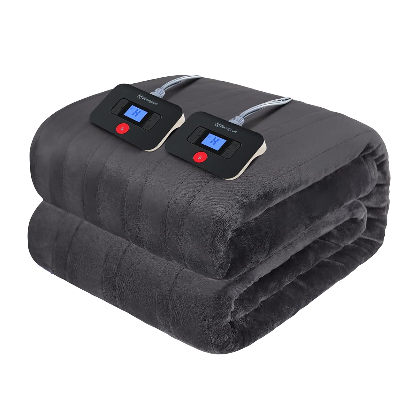 Photo 1 of Westinghouse Electric Blanket King Size, Super Cozy Soft Flannel 100"" x 90"" Heated Blanket with 10 Fast Heating Levels & 1-12 Auto-Off, Machine Washable, ETL&FCC Certification, Charcoal