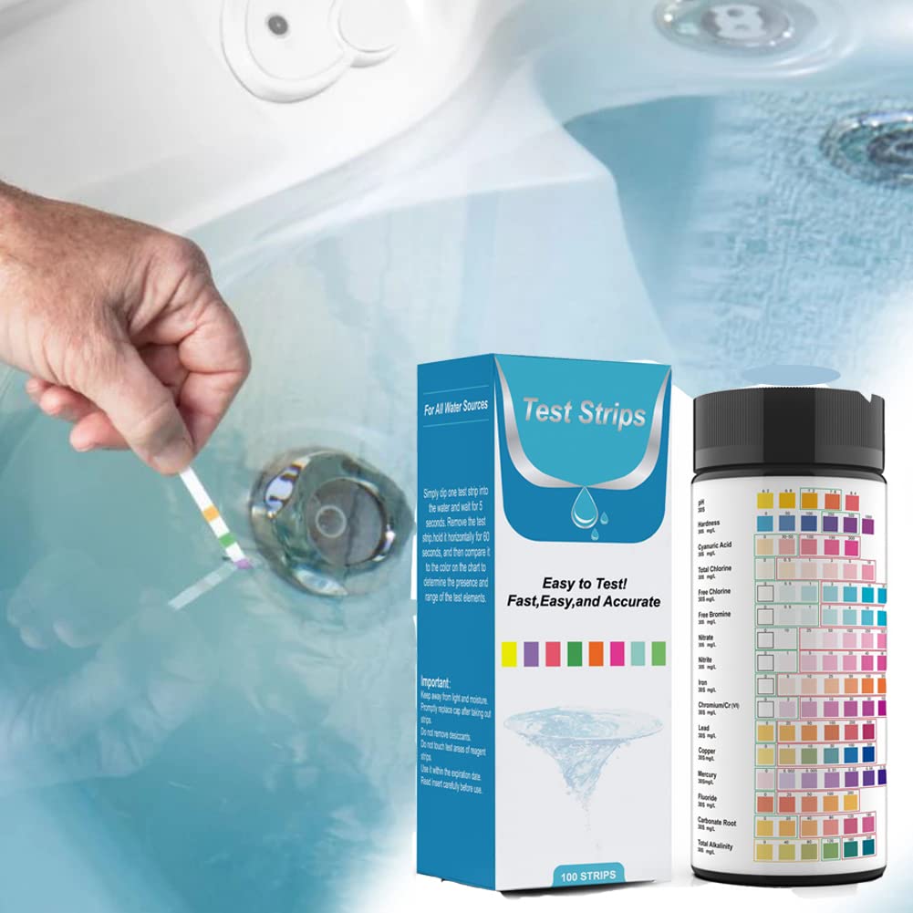 100pcs 16 in 1 Pool Test Strip, Drinking Water Test Strip PH Water
