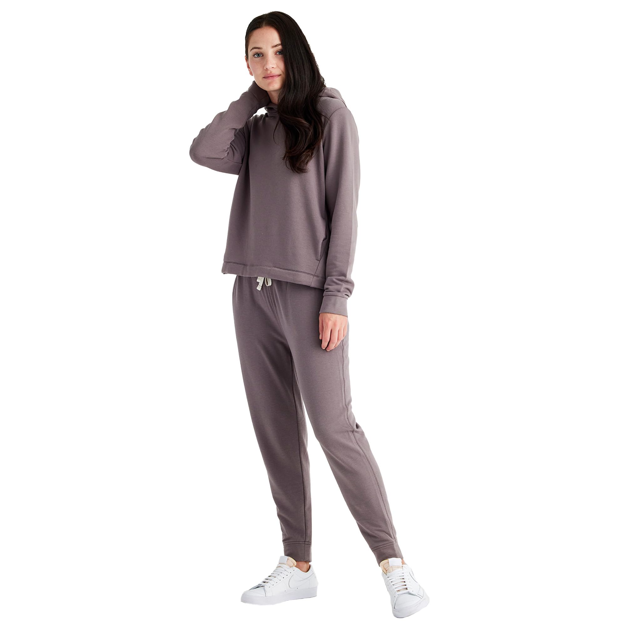 Free Fly Damen Thermo Fleece Hoodie - Ultra Soft Pullover Hoodie mit Taschen