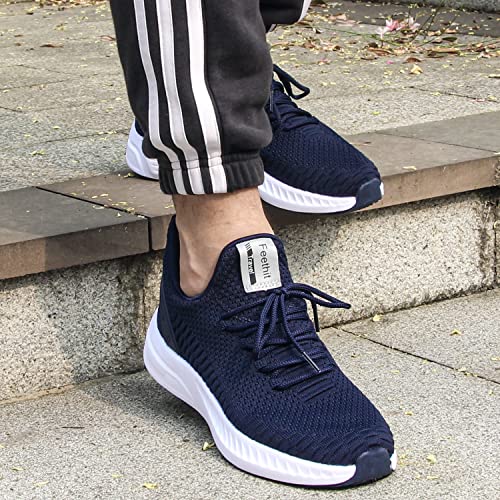Image of Feethit Mens Slip On Walking Shoes Blade Tennis Shoes Non Slip Running Shoes Lightweight Workout Shoes Breathable Mesh Fashion Sneakers
