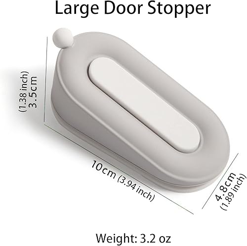 Miniatura 2 de Paquete de 3 topes de puerta grandes topes de puerta con soporte de puerta cuña de seguridad de PVC suave de alta calidad para la parte inferior de