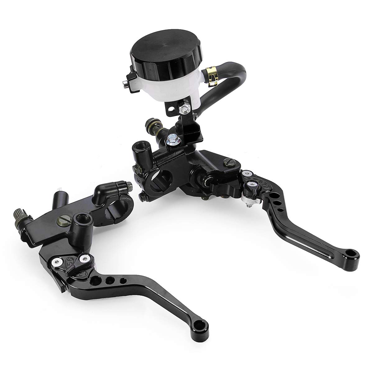 7/8inch Universal Motorcycle Front Brake Clutch Lever Master Cylinder Reservoir - Green