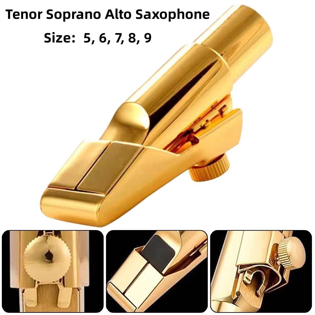 Tapa de ligadura de boquilla de metal para saxofón tenor soprano alto, tamaño 56789, accesorio para saxofones altos soprano tenor (tenor 6)