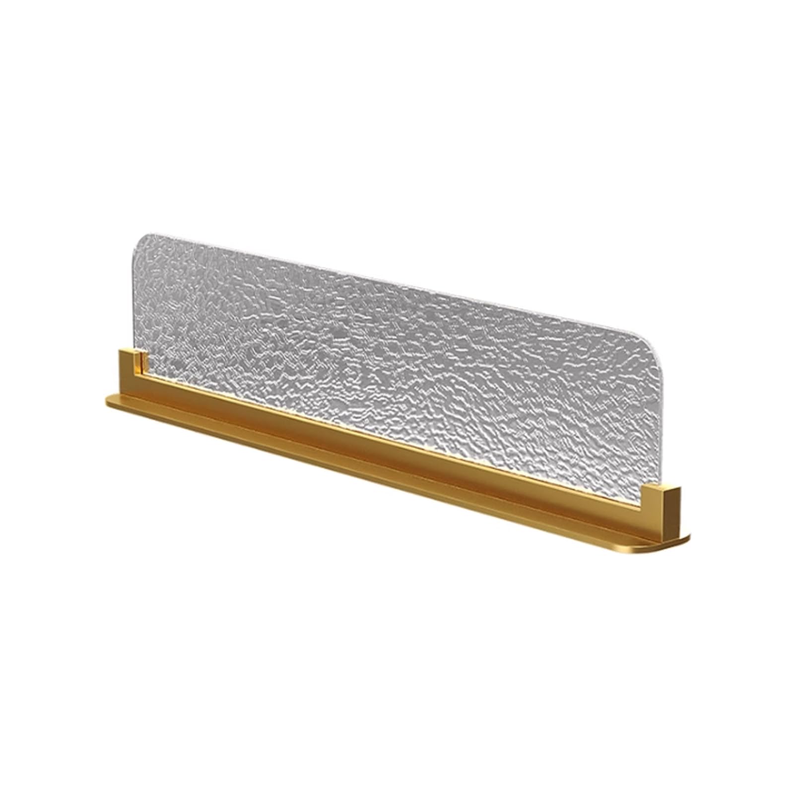 GJZQDKX Stainless Steel Desk Divider with Translucent Tempered Glass for Hotel and Public Areas.