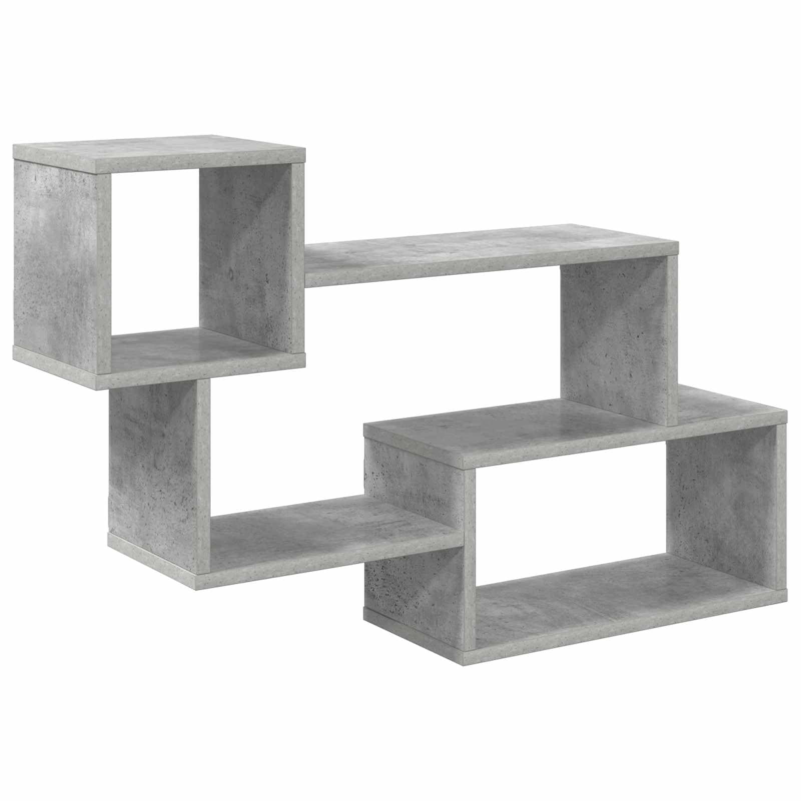 Schwebendes Wand Regal grau aus Holzwerkstoff 87 x 20 x 55 cm, platzsparende Wandhalterung für Wohnzimmer Schlafzimmer Küche, multifunktionales Hängeboard für Stauraum und Deko