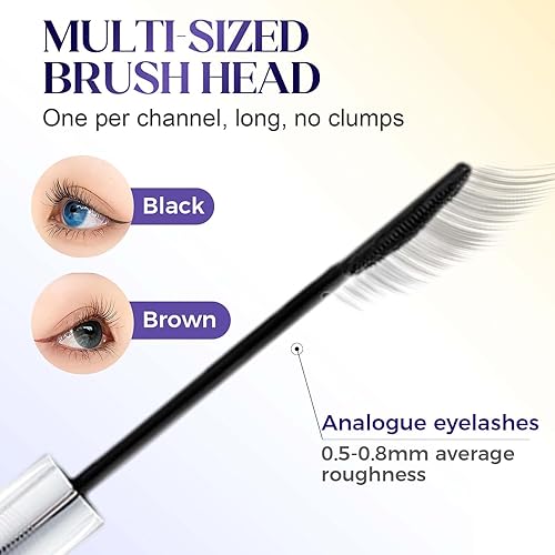 Miniatura 3 de Máscara de varita de hierro 2026, máscara de metal lavable negra, máscara rizadora 3D y voluminizadora, impermeable, a prueba de manchas, para