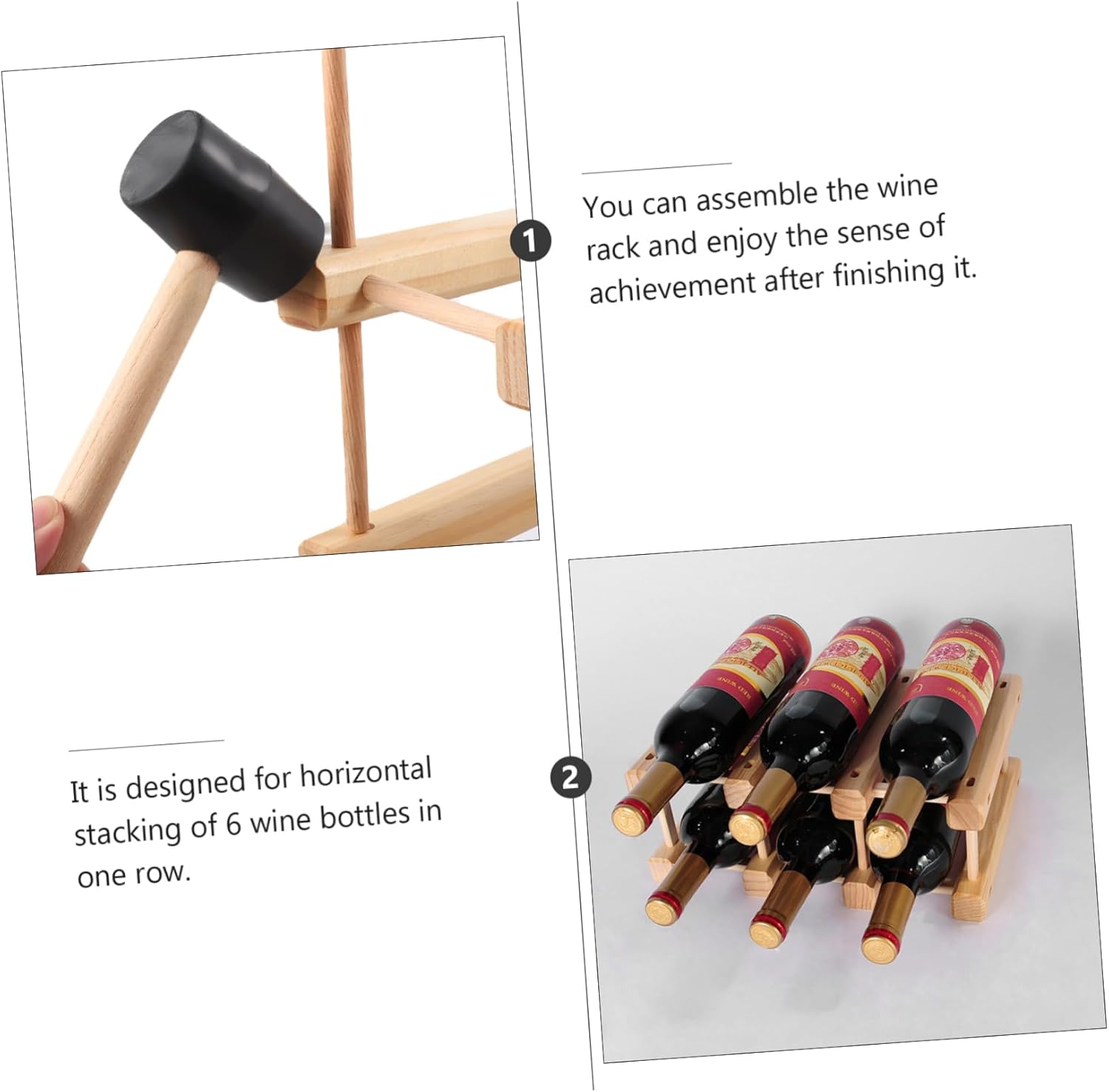 Elegant Red Wine Bottle Holder Wooden Wine Rack Home Storage Bottle Cradles