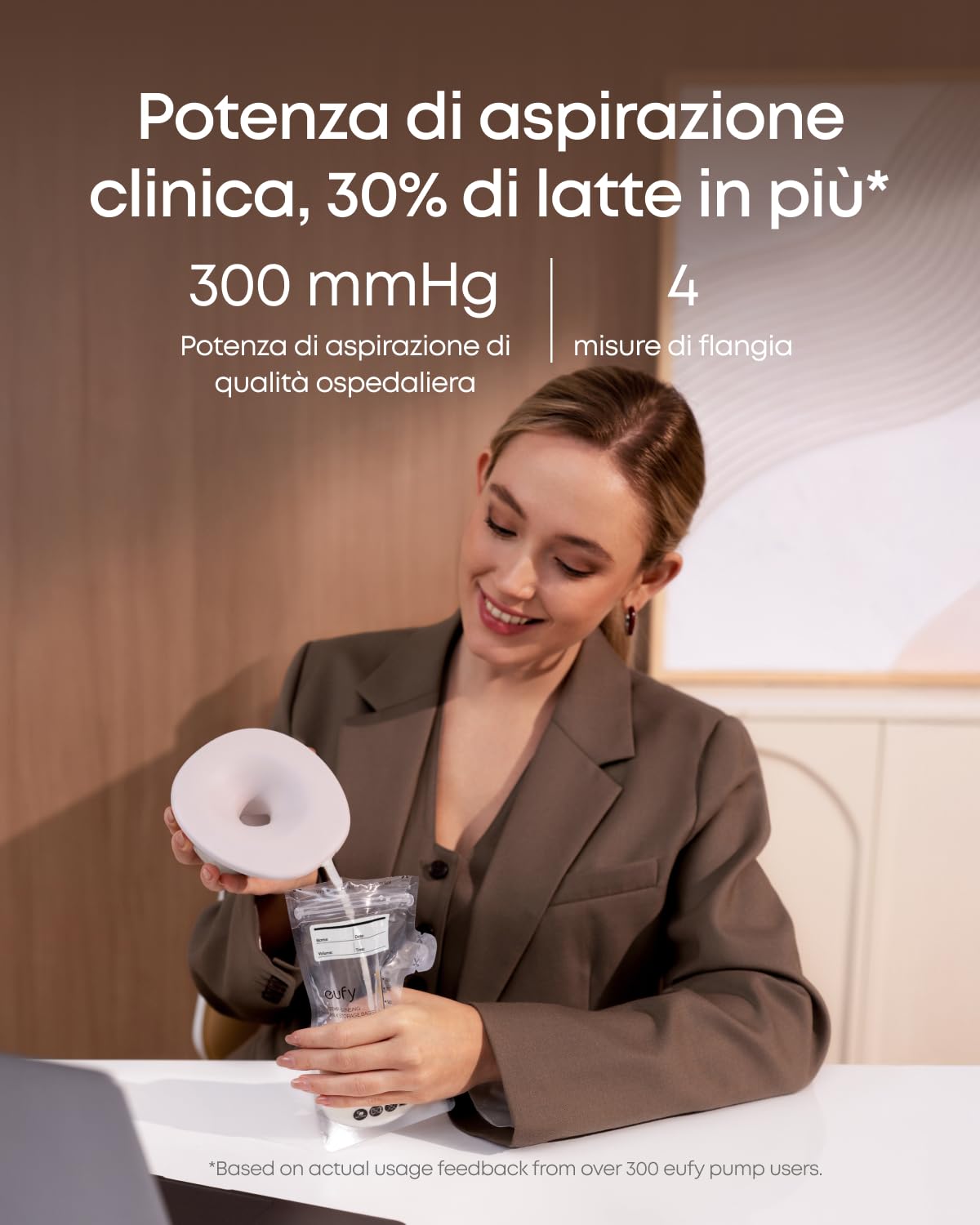 eufy S1 Pro Tiralatte Portatile con Riscaldamento, Compatto a Mani Libere con HeatFlow Avanzata, Base di Ricarica Wireless, OptiRhythm Controllato da App, Aspirazione Clinica, Per il Reggiseno