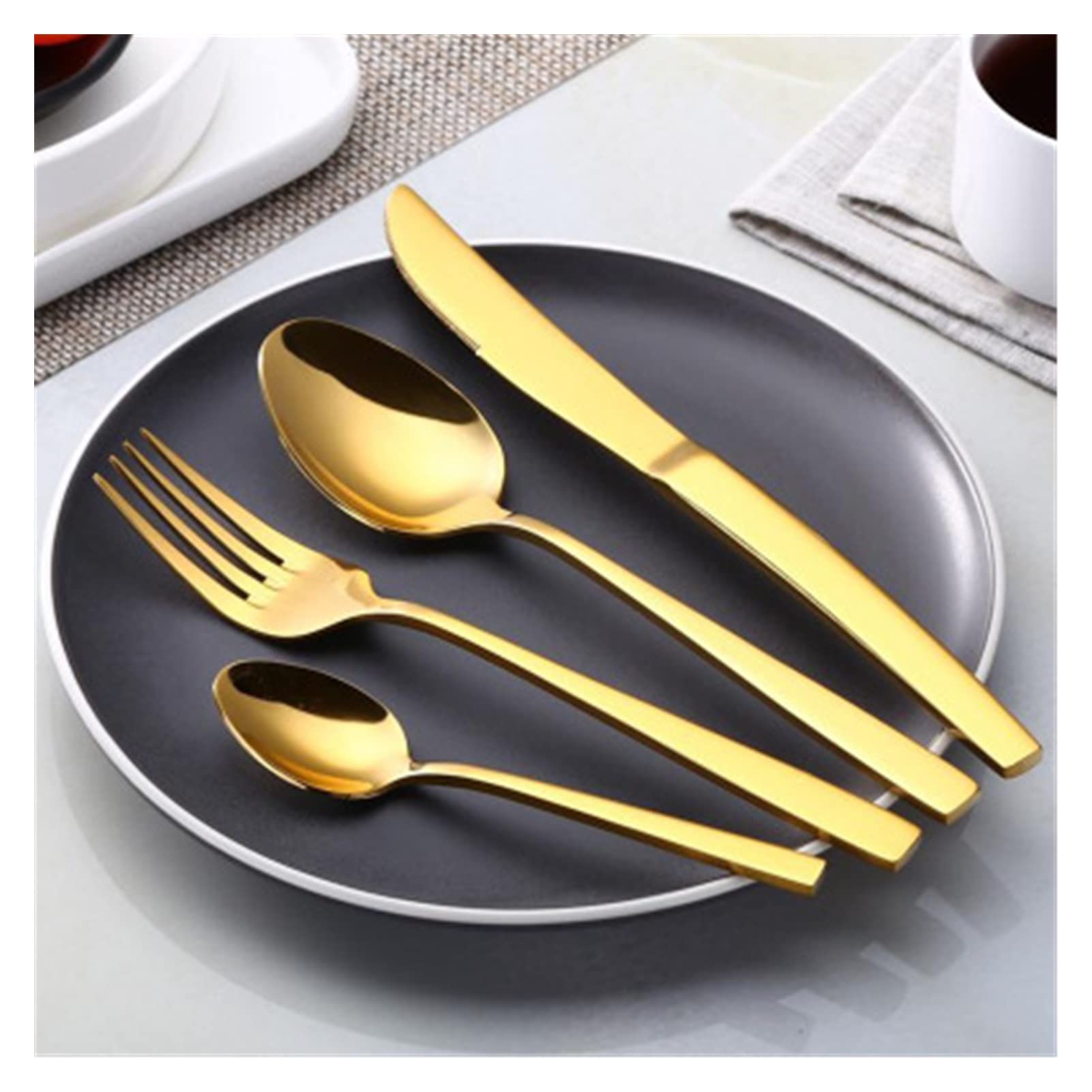 Ensemble de Couverts de fête 16 pièces/Ensemble en Acier Inoxydable, Vaisselle, Couteau, Fourchette et cuillère, Ensemble de Couverts pour Accessoires de Cuisine, Ensembles de Couverts exceptionnels
