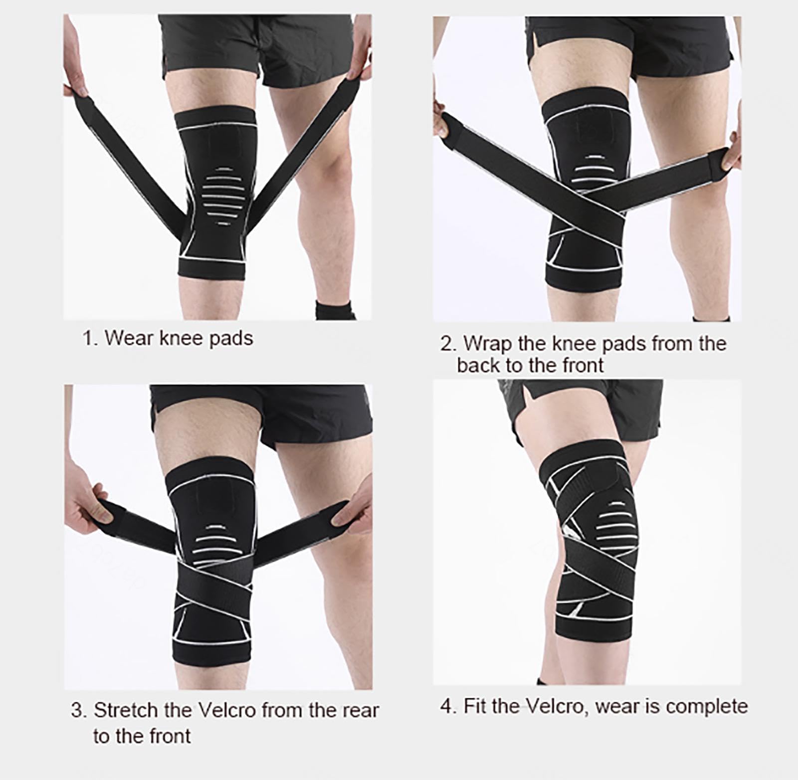 Confezione da 2 Ginocchiere da Pallavolo, Ginocchiere Sportive per Dolore al Ginocchio Donne e Uomini, Manicotto di Compressione Ginocchiera, per Danza Rugby Ciclismo Sci Skate,XL