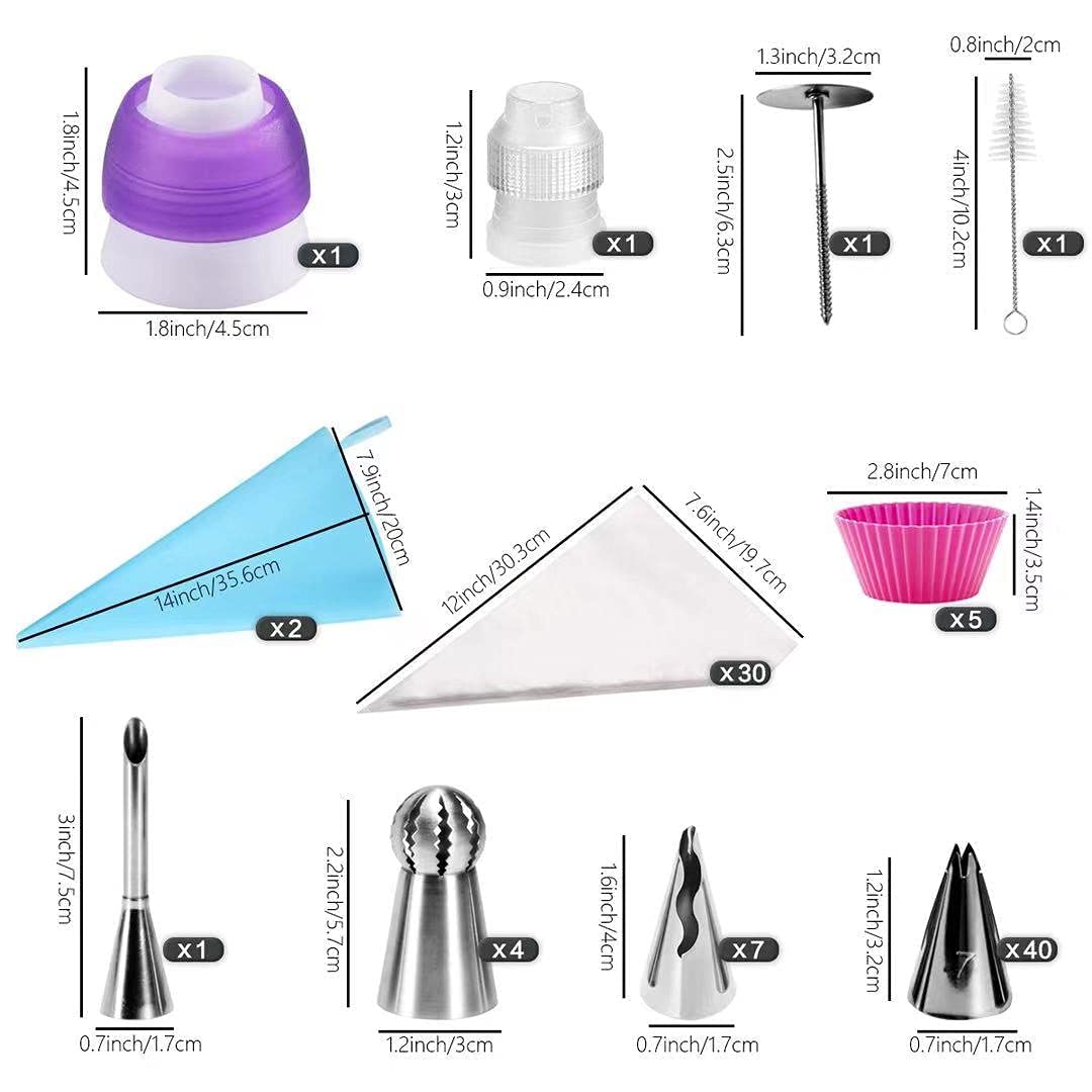 Set Sac à Poche Silicone Con Beccucci - Decorazione Torte Professionale - Foto 3