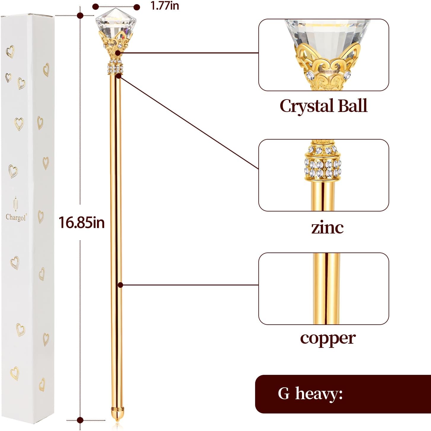 Gold Festival Wand Pageant Costume Accessory