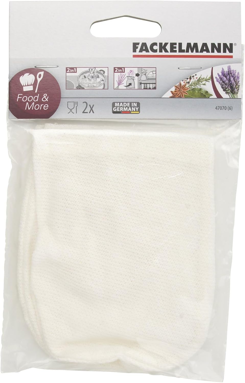 FACKELMANN Spice/Scented Sachets Cotton Natural, 9.5 x 14 cm