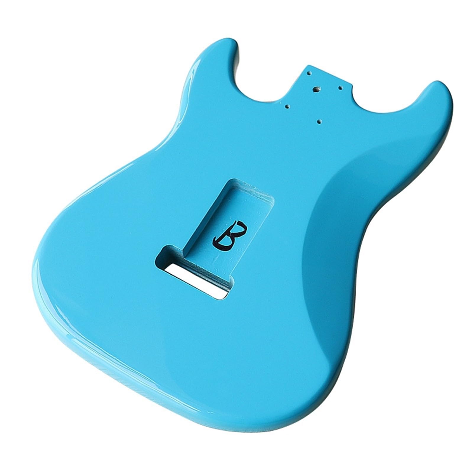 Guitar Body Kit Glossy Blue Electric Guitar Body Assembly Instrument DIY Accessories