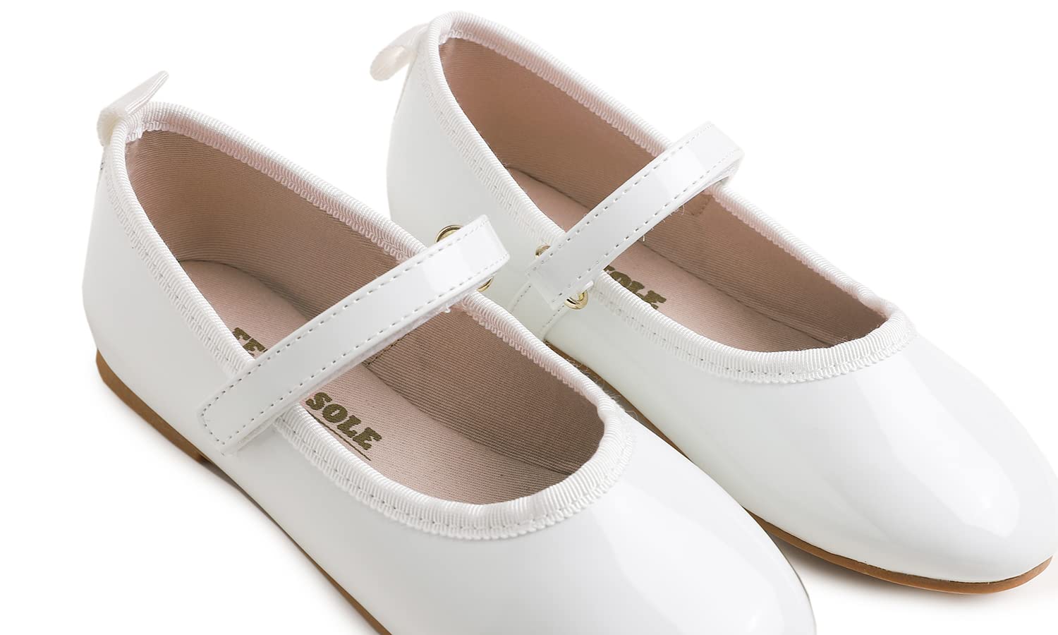 Feversole Patent Bailarinas Niña de Vestir - Zapatos Cómodos para Ceremonias - Ballet Flats