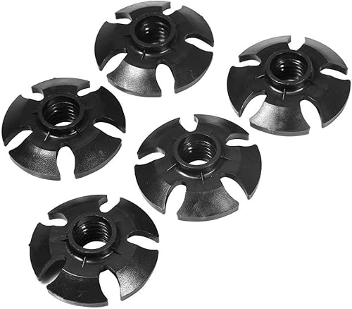 Paquete de 5 cestas de senderismo para bastones de goma, accesorios de bastón de senderismo, cesta de arrastre de barro de nieve, cesta de poste de