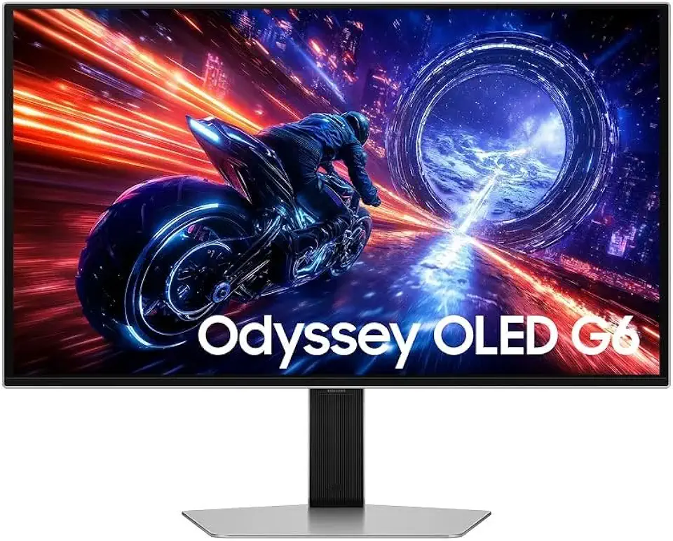 Monitor Samsung Odyssey OLED G6 500Hz 27", 0.03ms, QHD, G-sync, FreeSync, DP, HDMI, USB, ajuste de altura, prata.