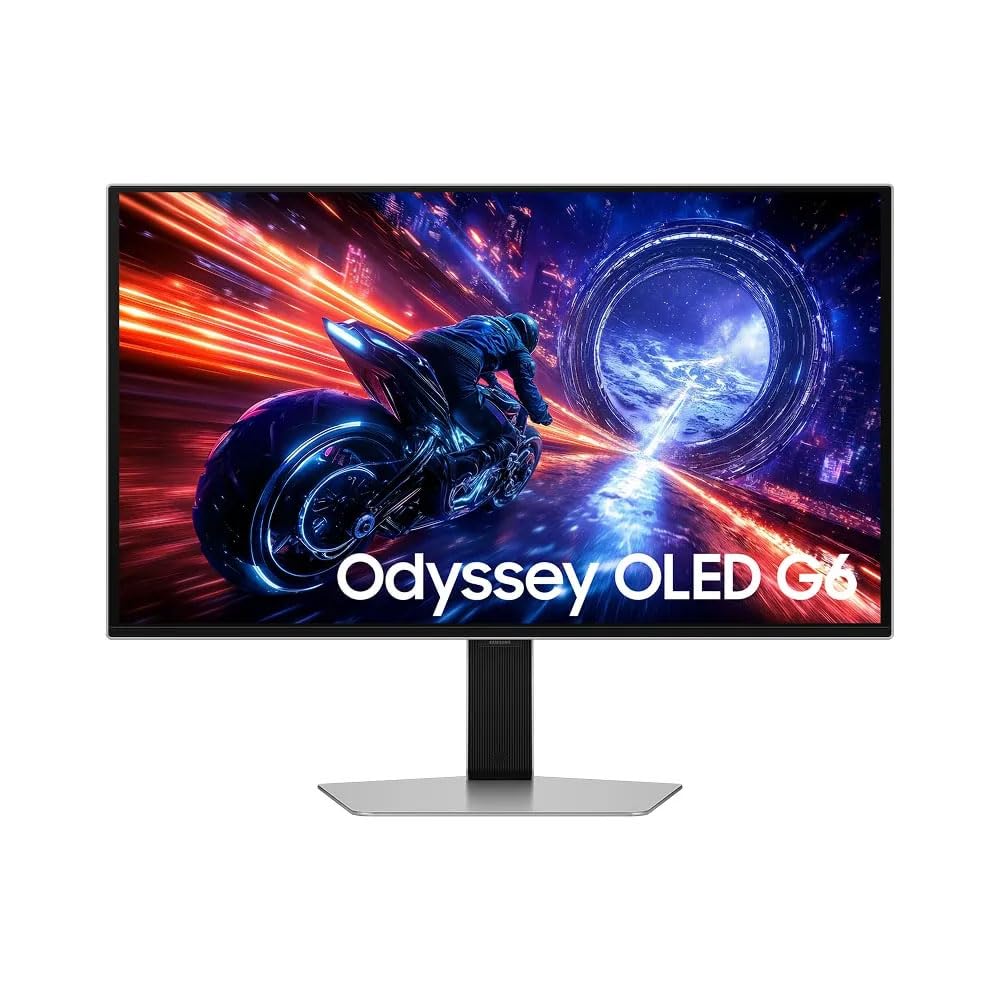 Monitor Samsung Odyssey OLED G6 500Hz 27", 0.03ms, QHD, G-sync, FreeSync, DP, HDMI, USB, ajuste de altura, prata.