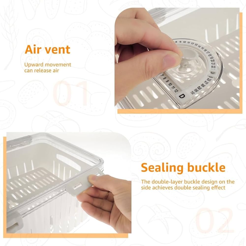 Amazon｜パンボックスはキッチンの冷蔵庫に適した密封パン