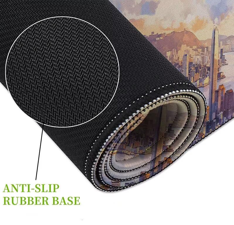 Tapis de souris grand format 3mm avec bords cousus durables