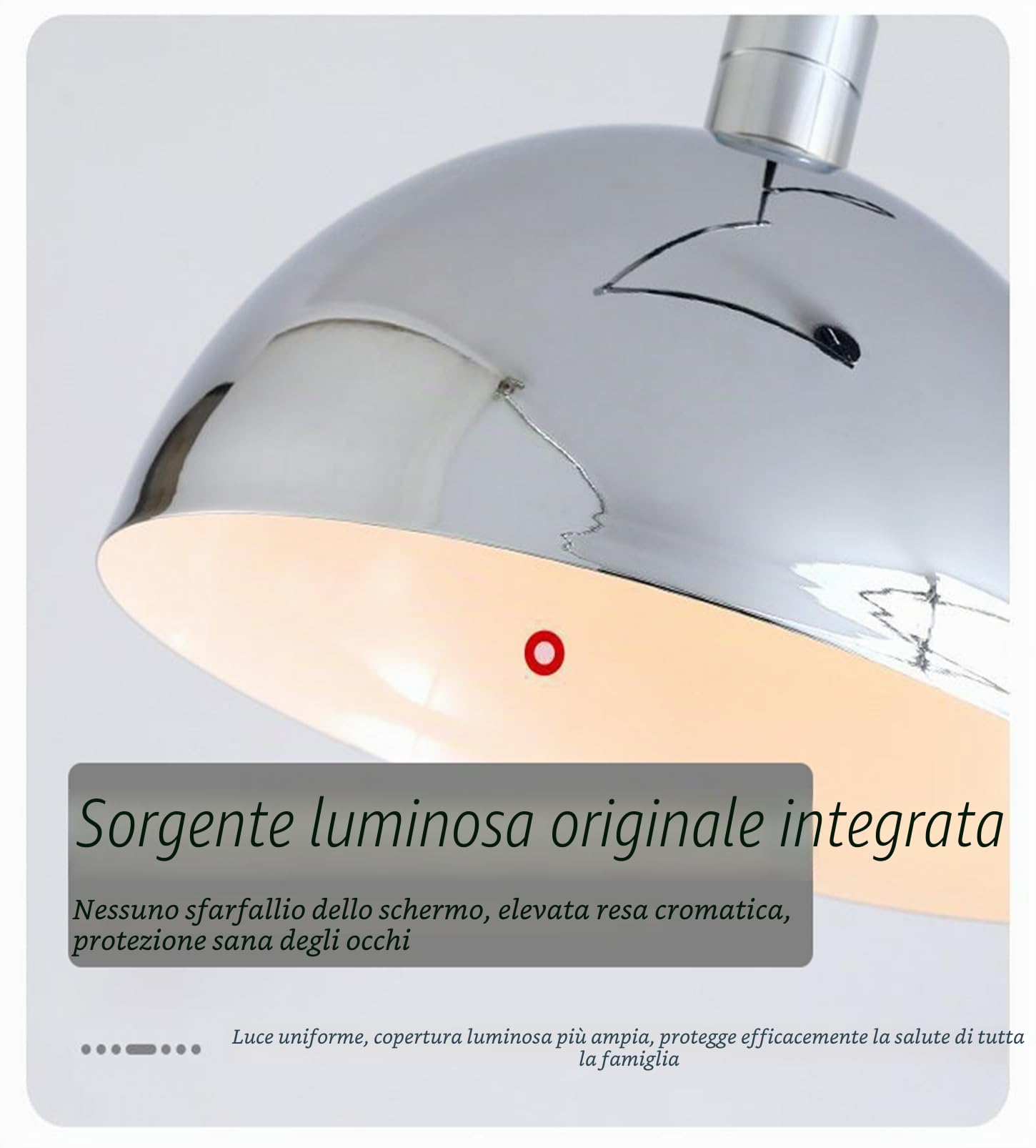 Lampadario a Braccio Oscillante a Sospensione Plafoniera con Braccio Regolabile Lampadario a Sospensione con Braccio Oscillante a 3 Colori Luce da Soffitto Industriale Lampadario a Cupola per Sala da