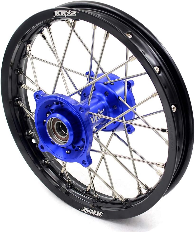 KKE 19/16 CNC Kids Wheels Fit for KTM 85 SX 2003-2020 TC85 2014-2020 Blue Anodized Hub